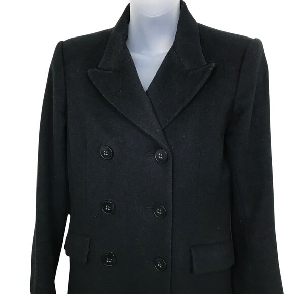 Theory Ellery Explorer 78% Virgin Wool Black Double Breasted Coat Size S - Picture 3 of 7